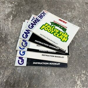 Game Boy Manual Lot – Tetris, Mega Man, TMNT, Batman